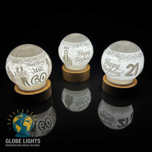 Personalised Birthday Globe Light