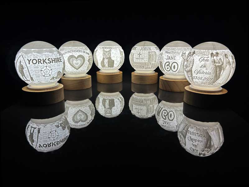 Globe Light 3D Printed LED Globes