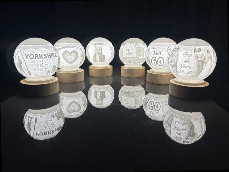 Globe Light 3D Printed LED Globes