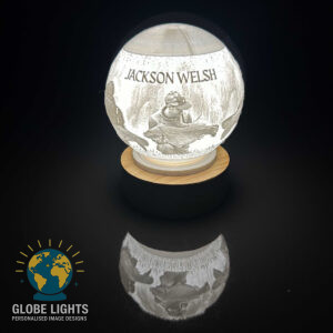 Personalised Fishing Globe Light