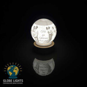 Personalised Wedding Globe Light